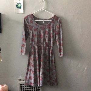 Floral Wallflower three-quarter sleeve dress